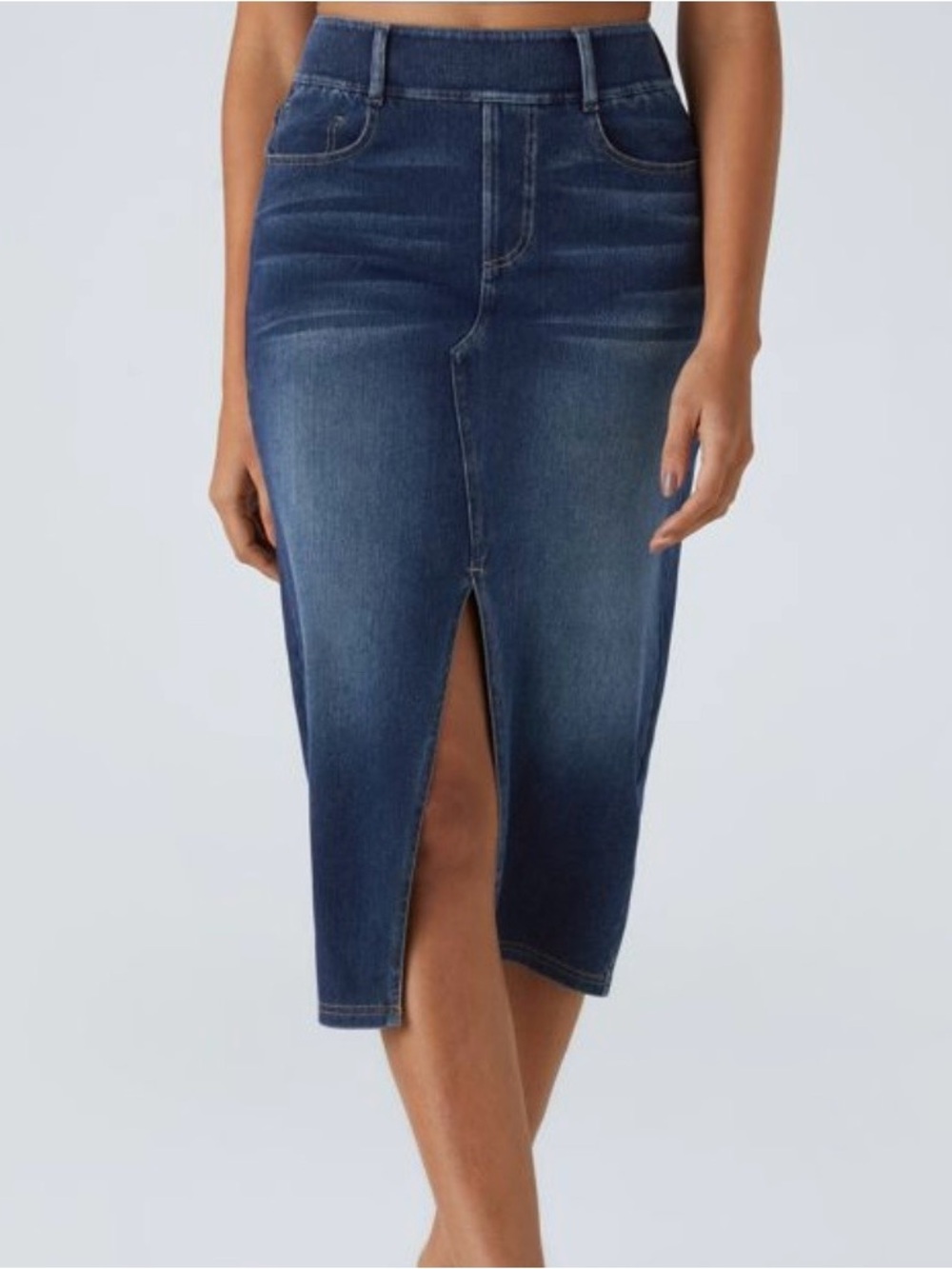 Halara Flex High Waisted Pockets Washed Denim Skirt NWT Size M